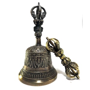 7 inch, Bronze Bell And Dorje, Vajra Ghanti