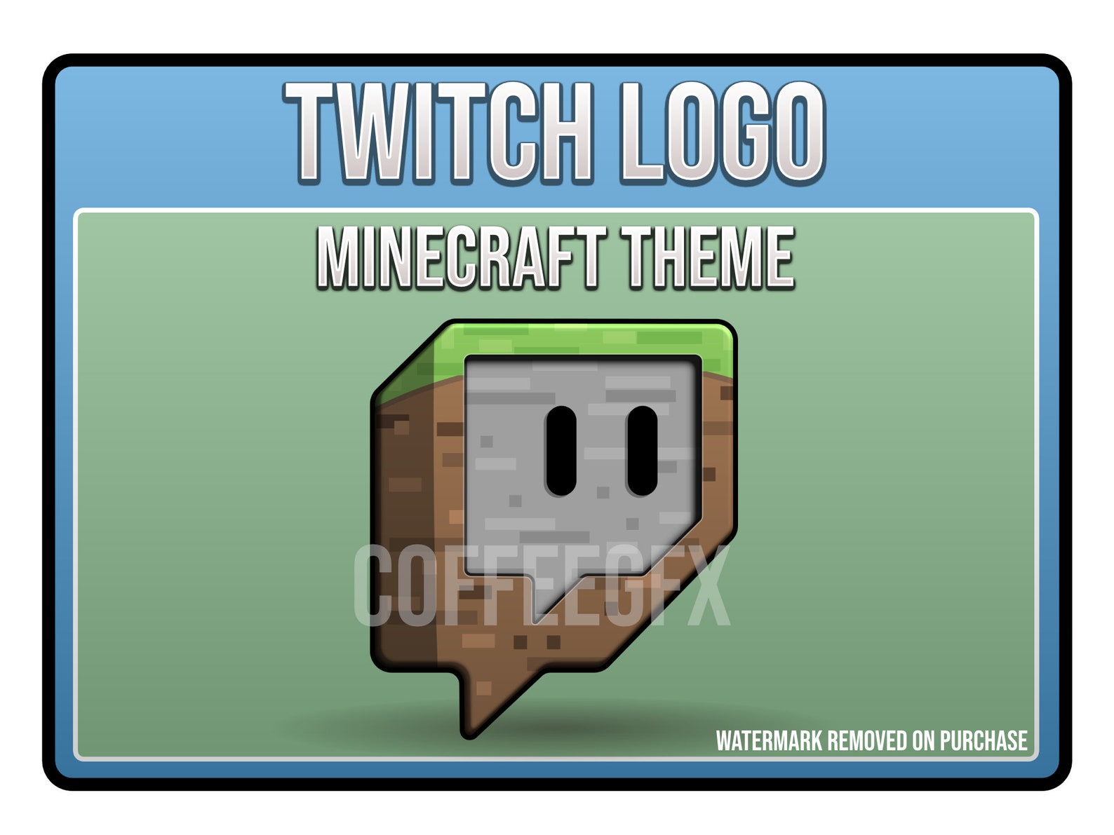Twitch Logo Minecraft Overlay Etsy