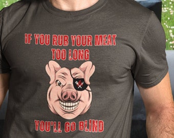 Bbq Smoker Shirt, Pork Butt Meat Rub, Grill Smoker, Funny Barbecue Gifts, Grilling Shirts, Pig Butt, Pulled Pork, Cookout Dad Joke Gift Tee