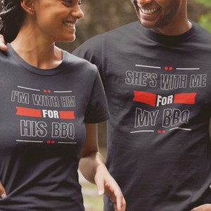 Funny BBQ Matching Shirts, His and Hers Grill Tee