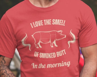 Funny BBQ T-Shirt | Smoked Butt Pig Graphic, Grillmaster Gift