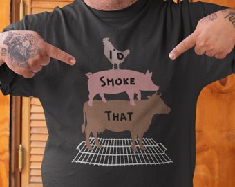 Funny BBQ Smoker T-Shirt | Grill Master Dad Gift