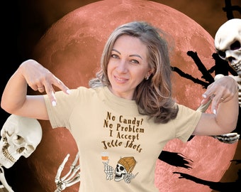 Funny Adult Skeleton Halloween Shirt, Spooky Season T-shirt, Halloween Party Skull Drinking Tee, Trick or Treat, Trendy Jello Shot Tshirt