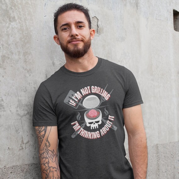 Funny Grilling Shirt, Skull With Spatula and Fork, Bbq Gifts, Gilling Tshirt, Smoking Meat, Grill Master, Pitmaster T-shirt, Grill Gift