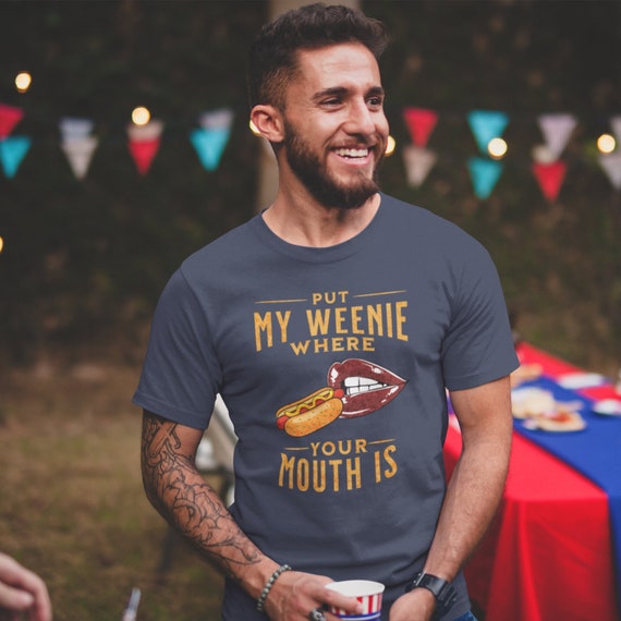 Funny BBQ T-shirt, Grilling Shirt, Hotdog Tee, Weenie Pun, Summer, Backyard Cookout, Weenie Joke, Barbecue, Campfire Roasting, Weenie Roast
