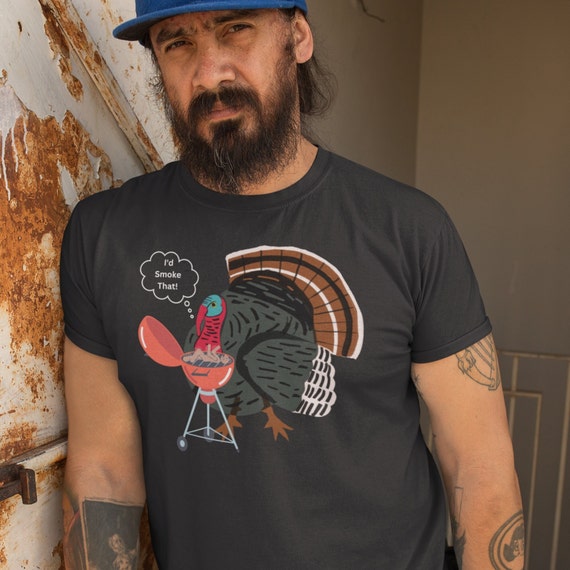 Funny Grilling Shirt, I'd Smoke That, Funny BBQ, Turkey humor, Funny Grill Gift, Grill Master, Grill Shirts, Dad Humor, Fall, Autumn