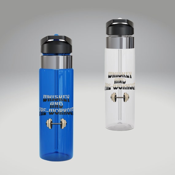 Water Bottle, 20oz, Whiskey and Pre-workout, Shaker Bottle, Sport Bottle, Weight Lifting, Stylish Shaker, Gym Lover Gift, Groovy Wavy Text
