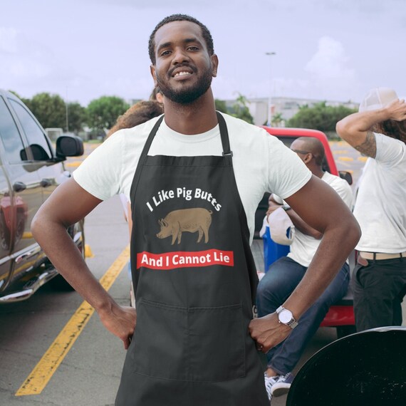 BBQ Grilling Apron, I Like Pig Butts, Funny Apron, BBQ Grill Tool, Meat Smoker Accessories, Pork Butt, Dad Joke, Grill Master Gift Idea