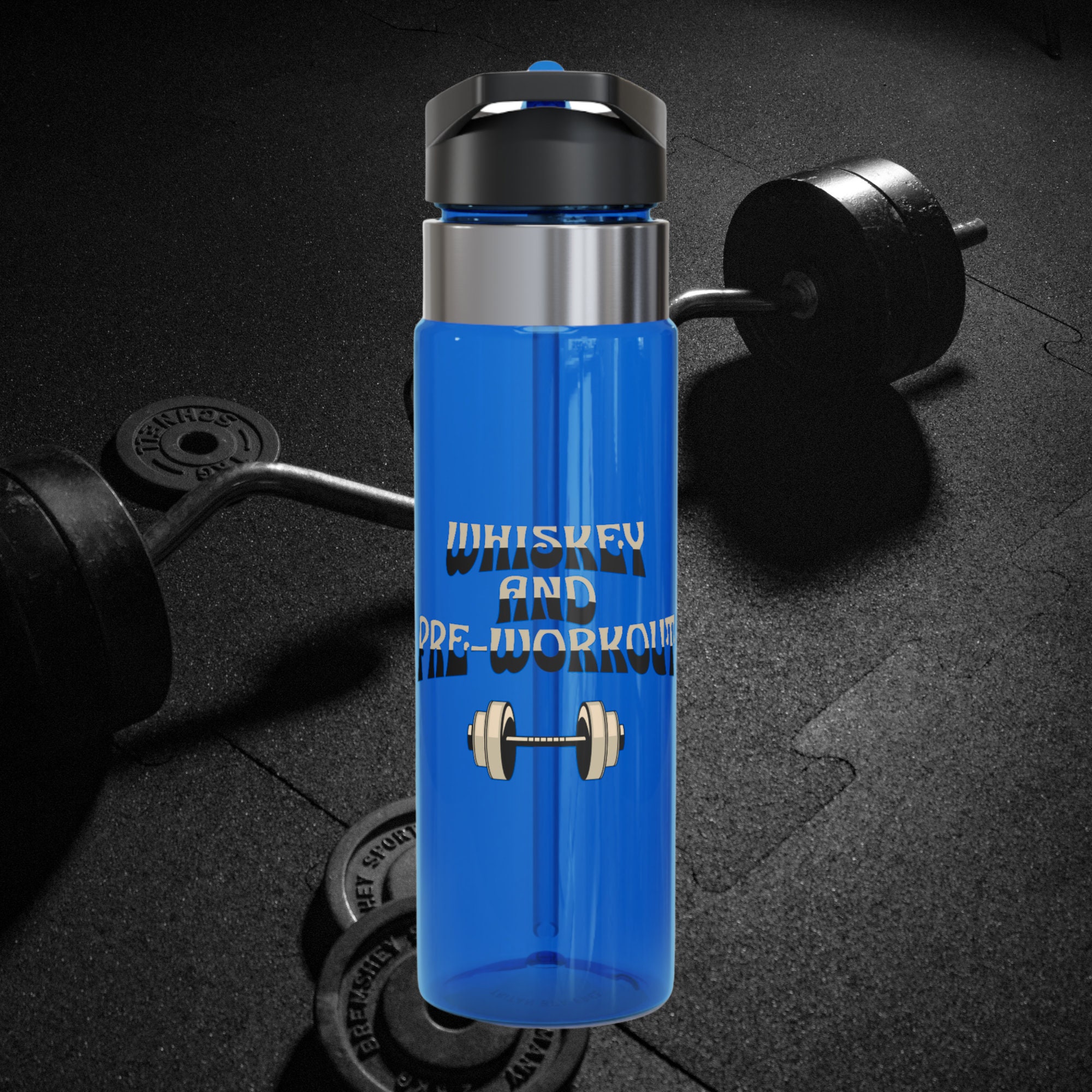 Water Bottle 20oz Whiskey and Pre-workout Shaker Bottle 