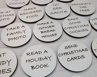 20 Christmas Advent Tokens, Advent Calendar, Christmas Countdown, Christmas Activities, Christmas Tokens, Christmas Activity Tokens