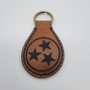 Tri Star Keychain - Tennessee State Flag Keychain