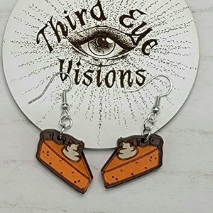 Pumpkin Pie, Sweet Potato Pie Dangle Earrings
