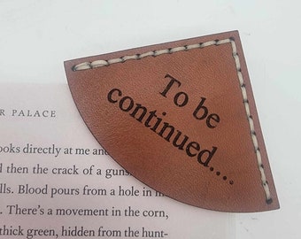 Bookmark, Leather Corner Bookmarks, Book Lover Gift