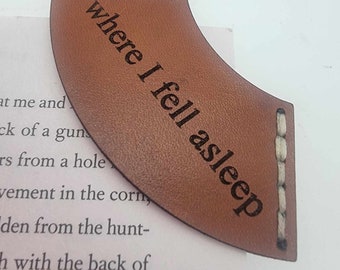 Bookmark, Leather Corner Bookmark, Book Lover Gift, Gift For Her