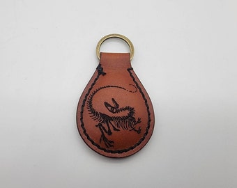 Raptor Leather Keychain - Jurassic Park