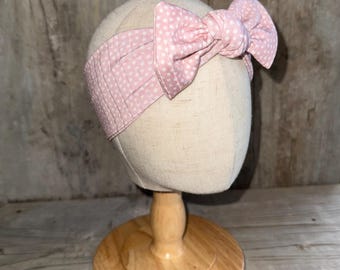 Pretty in Polka Baby Headband; Baby Shower Gift; Stretchy Baby Bow Headband; Soft Baby Headband; Newborn Headband; Soft Baby Bows; Newborn