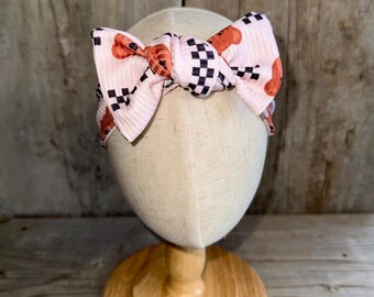 Racer Teddy Baby Headband; Baby Shower Gift; Stretchy Baby Bow Headband; Soft Baby Headband; Newborn Headband; Soft Baby Bows; Newborn