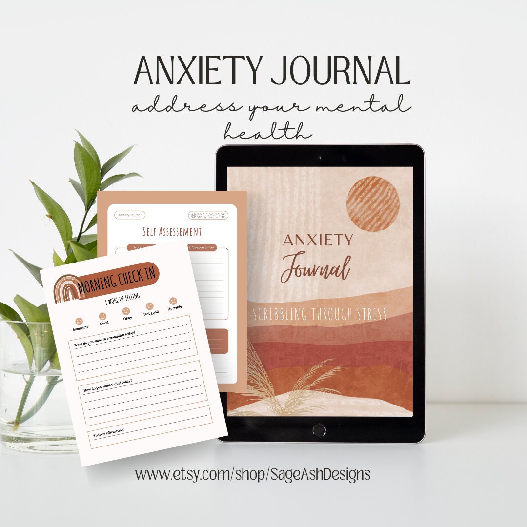 Anxiety Journal | Boho | iPad | Printable | Goodnotes | Digital Planner | Mental Health | Self ...