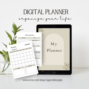 My Planner | Digital | iPad | GoodNotes | Notability | Journal | Agenda | Hyperlink Fillable Planner