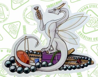 Autocolante Pearl Tiny Dragon Hoards