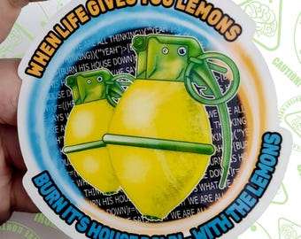 Adesivo de limonada - Quando a vida te dá limões - Presente para gamer nerd - Humor