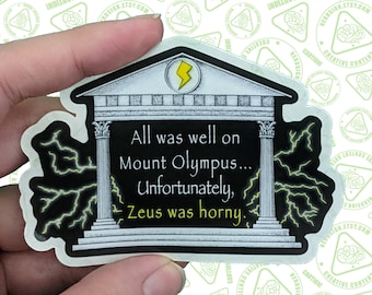 Adesivo de mitologia Zeus estava com tesão