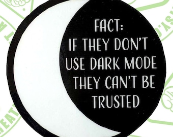 Dark Mode Computer Sticker