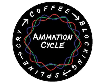 Animator Cycle Sticker Coffee Blocking Spline Cry