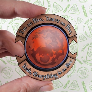 Red Mana Sticker - Everything Is On Fire