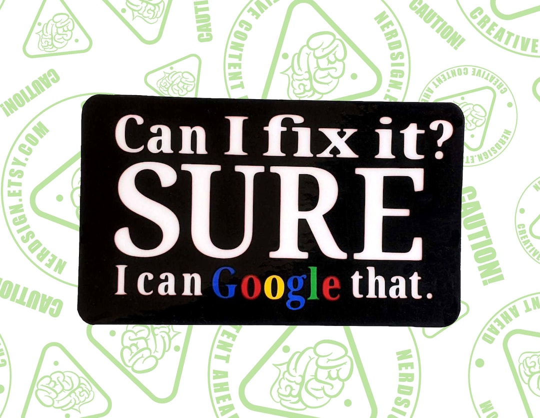 Google Fix It Computer Sticker - Etsy