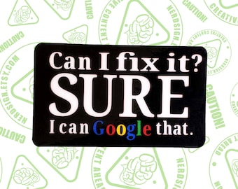 Google Fix It Computer Sticker