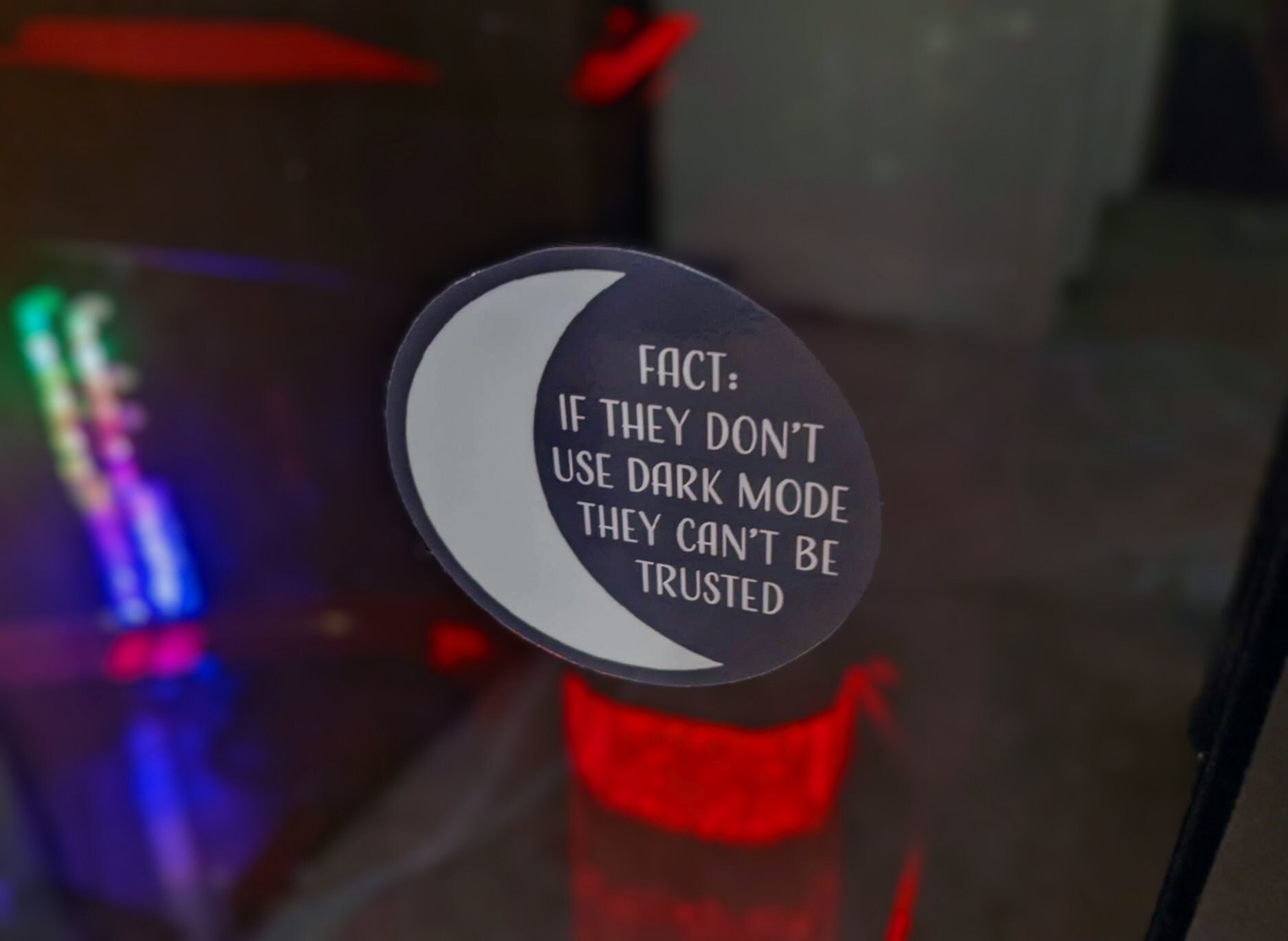 Dark Mode Computer Sticker - Etsy