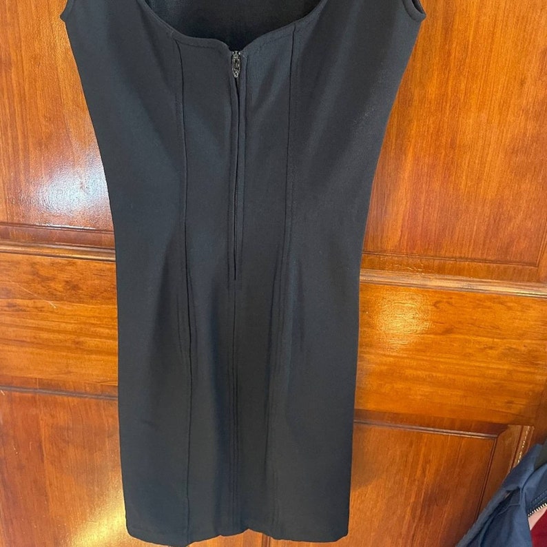 Vintage Mark Wong Nark Black Front Zip Bodycon Mini Dress Sz. S EUC - Etsy