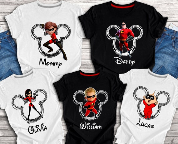The Incredible Family Disney Shirts the Incredible Shirt - Etsy