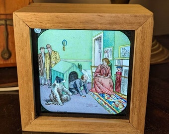 Mr. Darling in the Kennel (No. 22 from Peter Pan) Junior Lecturers Series by W. Butcher & Sons, London(1870 - 1906)-Magic Lantern Slide Lamp