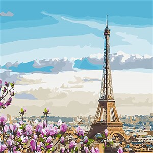 DIY digital acrylic paint canvas art for beginners