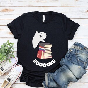 Boooks Shirt, Halloween Book Shirt, Bookish Shirt, Halloween Bookish Shirt, Book Lover Shirt, Bookish Gift, Ghost Book Shirt, Ghost Shirt
