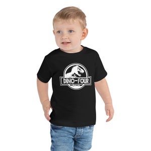 DinoFour Shirt, Dinosaur Four Year Old Birthday Shirt, Dinosaur Birthday Party, Jurassic Birthday Party, Rawr I&#39;m Four Shirt, Dinosaur Lover