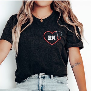 rn shirt, gift for rn, nursing shirt, gift for nursing student, nursing school graduate, nurse shirt, cute stethoscope shirt