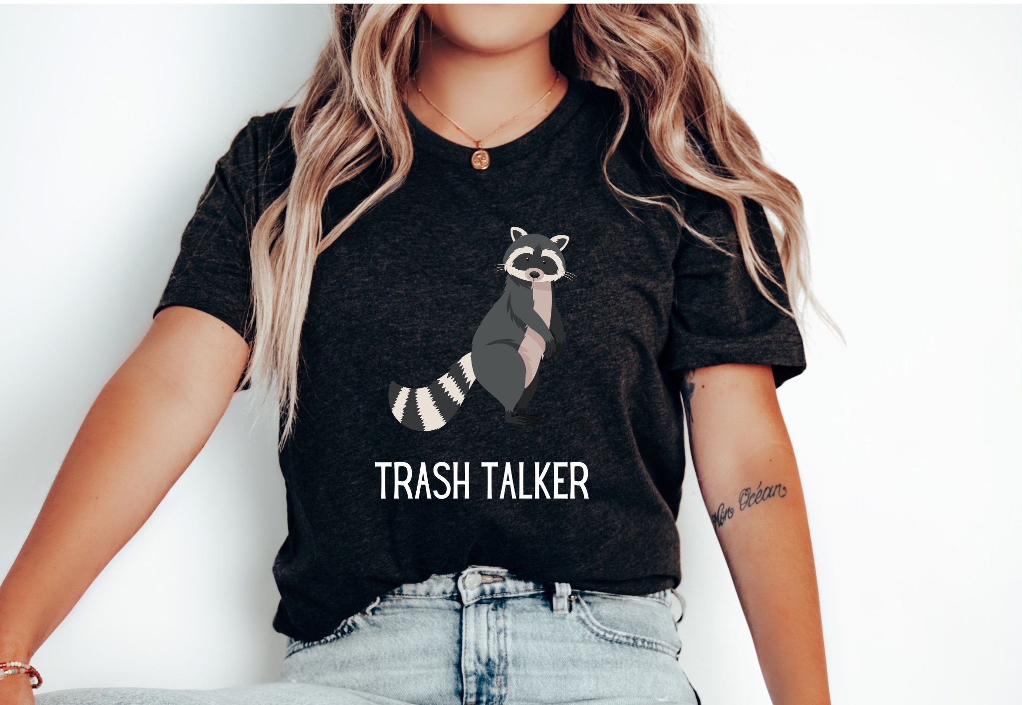 Mens Trash Talker T Shirt Funny Sarcastic Talking Garbage Can Graphic  Novelty Tee For Guys (Heather Black - TRASH) - S Graphic Tees