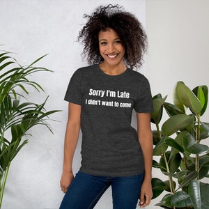 Sorry I'm Late I Didn't Want To Come, Sorry Im Late I Didnt Want To Come Shirt, I Dont Like People Tshirt, Antisocial Shirt, Anti Social Tee