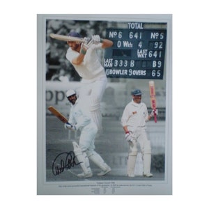 Graham Gooch Signed Cricket Photo Montage with COA
