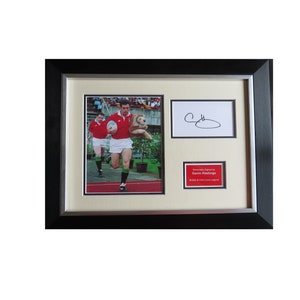 Carte d'identité encadrée signée Gavin Hastings, Union de rugby des Lions d'Irlande et d'Irlande du Nord