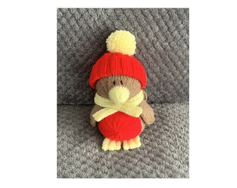 Stunning Hand Knitted Robin Redbreast, perfect Gift