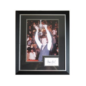 "Steve David's signierte Karte & Foto ""Snooker Display"" gerahmt mit Echtheitszertifikat."