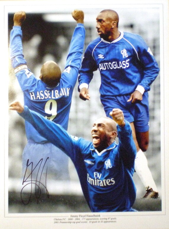 Jimmy Floyd Hasselbaink Signed Chelsea Photo Montage COA - Etsy