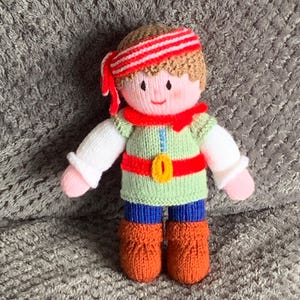 Stunning Hand Knitted Pirate Toy, Pete the Pirate, Teddy Doll