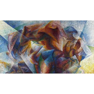 Motorized TV Cover with: Dynamism of a Soccer Player by Umberto Boccioni