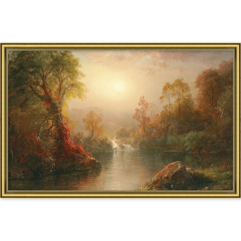 Motorized TV Cover With Autumn by Frederic Edwin Church Etsy
