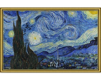 Motorized TV Cover With: the Starry Night by Vincent Van Gogh - Etsy